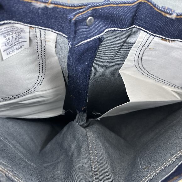 Vintage Rustler by Wrangler Bootcut Jeans 34x28 USA Made 100% Cotton NWT Dark - Picture 6 of 8